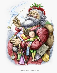 Le joyeux vieux Père Noël, gravé par l
